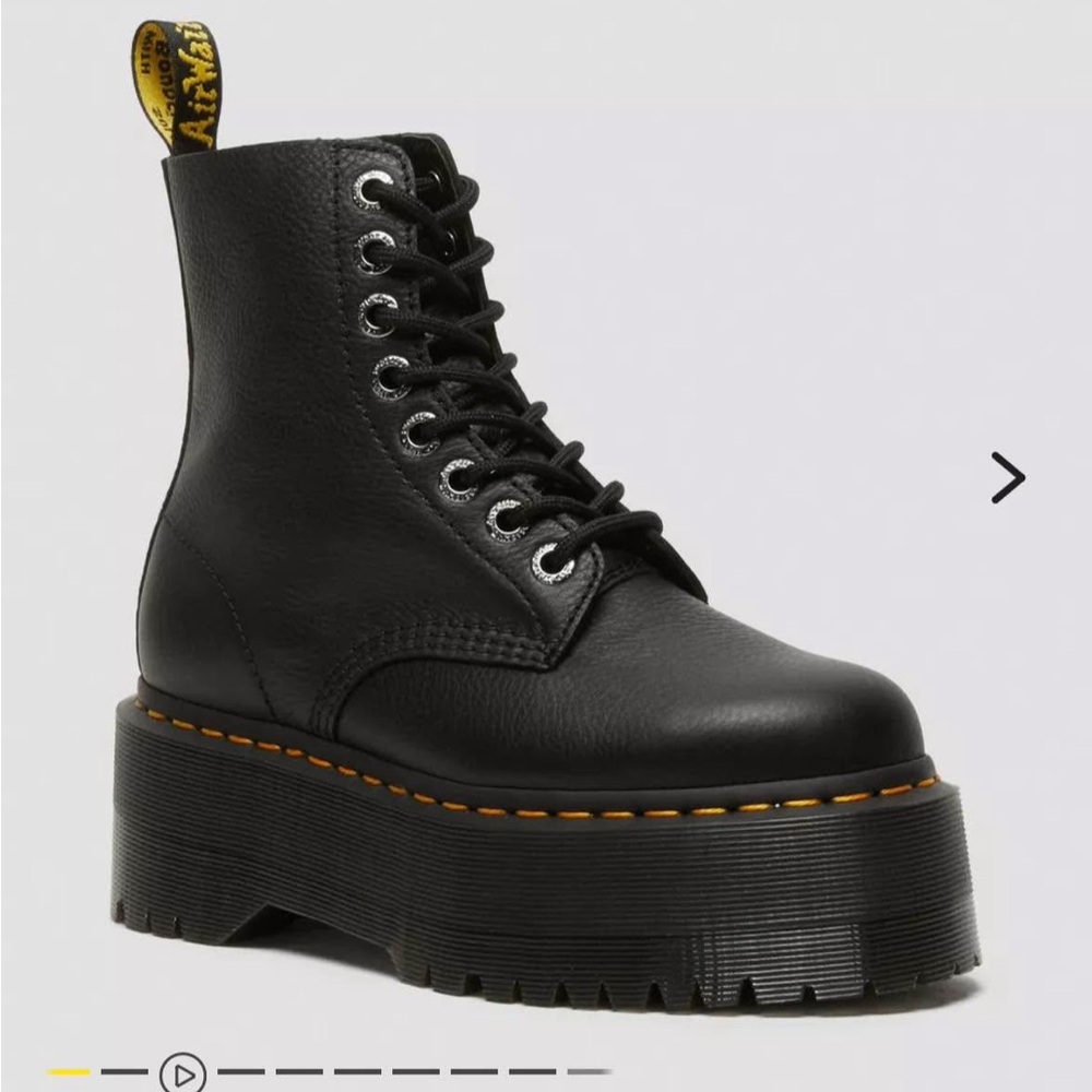 Dr. Martens Black Lace Up Platform Boots